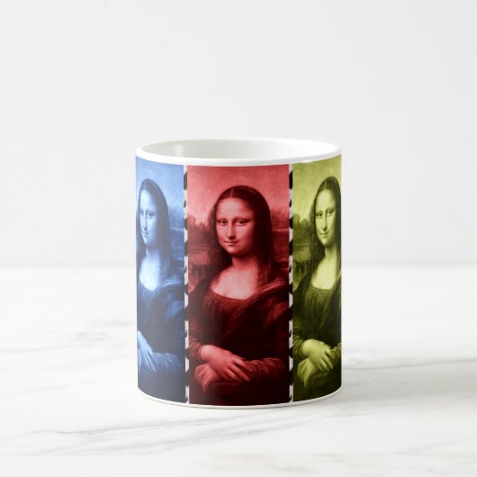 Mug Couleurs primaires Mona Lisa Poster de animal (Centre)