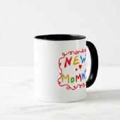 Mug Couleurs primaires Texte Nouveaux T-shirts maman (Devant droit)