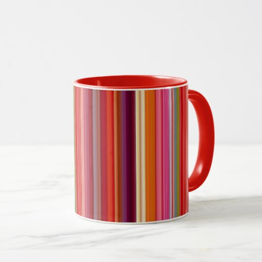 Mug Couleurs rayées vintages (Devant droit)