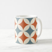 Mug Couleurs rétro Mi-Siècle Cercles modernes (Devant droit)