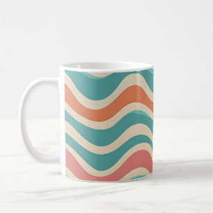 Mug Couleurs rétro Vague Boho Style Motifs Abstraits