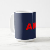 Mug Couleurs rouges bleues Monogramme Lettres initiale (Devant gauche)