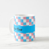 Mug Couleurs transgenres à damiers motif (Devant gauche)