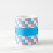Mug Couleurs transgenres à damiers motif (Centre)