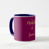 Mug Couleurs Vin & Or Professionnel Tendance Moderne (Devant gauche)