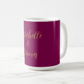 Mug Couleurs Vin & Or Professionnel Tendance Moderne (Devant droit)