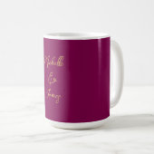 Mug Couleurs Vin & Or Professionnel Tendance Moderne (Devant droit)