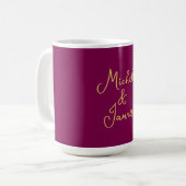 Mug Couleurs Vin & Or Professionnel Tendance Moderne (Devant gauche)
