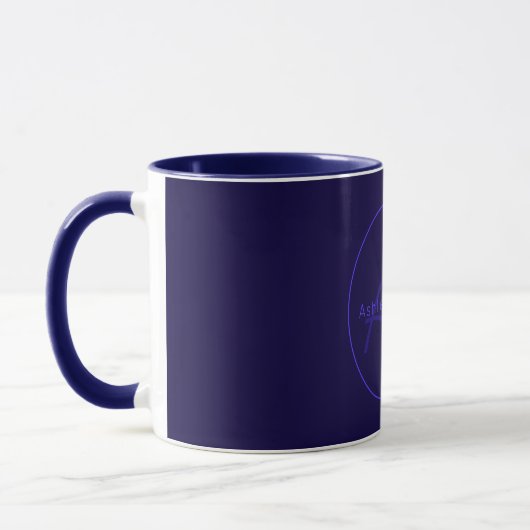 Mug Couleurs violettes profondes modernes | Nom et mon (Gauche)