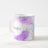 Mug Couleurs violettes, vertes, roses, élégantes (Devant gauche)