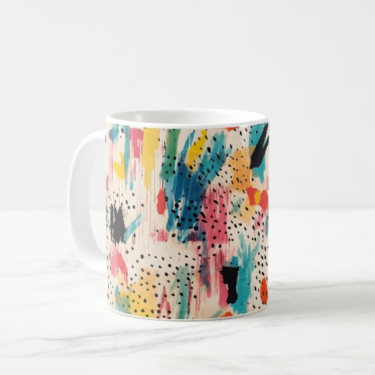 Mug Couleurs vives Motif Abstrait (Devant gauche)