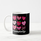 Mug Counselor Life School Counseling Hearts School Val (Gauche)