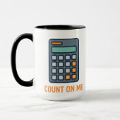 Mug Count On Me - Design de calculatrice stylé pour le (Gauche)