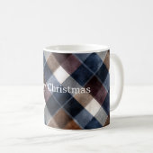 Mug Country Blue Red White Grey Squares Christmas (Devant droit)