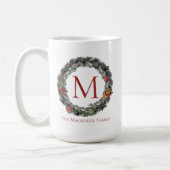 Mug Country Christmas Wreath Family Photo (Gauche)