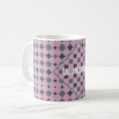 Mug Country Purple Pattern Shapes Custom Text (Devant gauche)