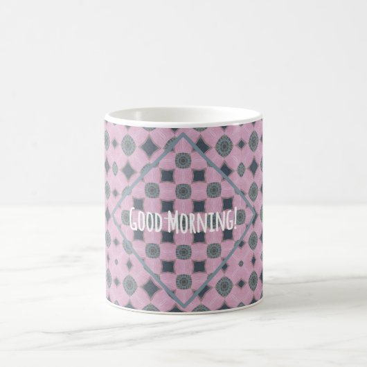 Mug Country Purple Pattern Shapes Custom Text (Centre)