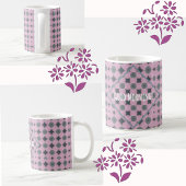 Mug Country Purple Pattern Shapes Custom Text