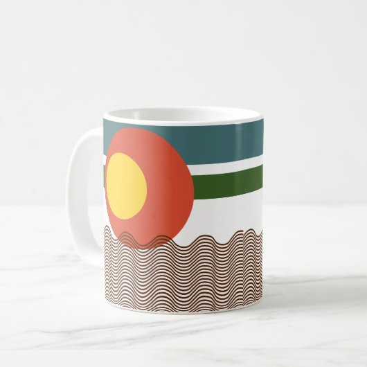 Mug Coup de soleil Abstrait (Devant gauche)