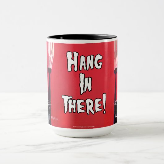 Mug "Coup dedans là ! "Tasse de chat noir (Centre)