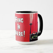 Mug "Coup dedans là ! "Tasse de chat noir (Devant droit)