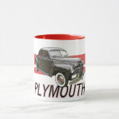 Mug Coupé 1941 de Plymouth avec le graphique et le (Centre)