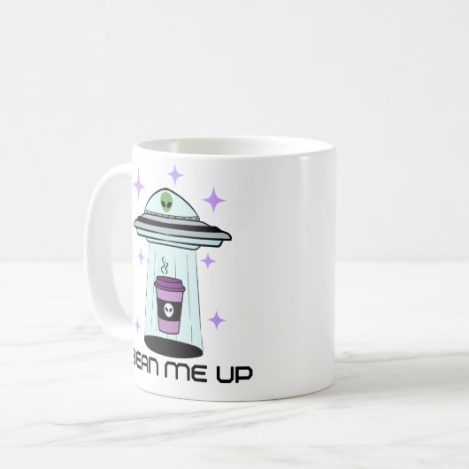 Mug Coupe Alien UFO de café (Devant gauche)