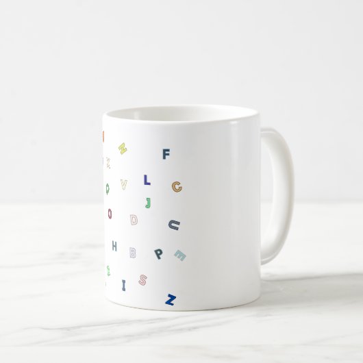 Mug Coupe Alphabet (Devant droit)
