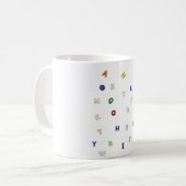 Mug Coupe Alphabet (Devant gauche)