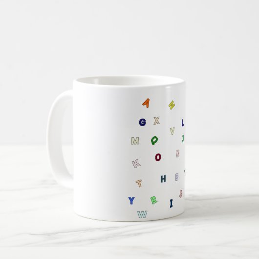 Mug Coupe Alphabet (Devant gauche)