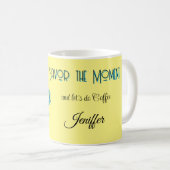 Mug Coupe Artistique de Café Bleu avec Motifs de tourb (Devant droit)