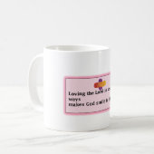 Mug Coupe avec citation "Aimer le Seigneur de petites  (Devant gauche)