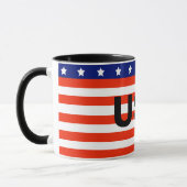 Mug Coupe avec drapeau américain (Gauche)