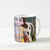 Mug Coupe avec petit krishna. (Devant droit)