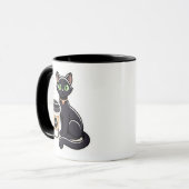 Mug Coupe Black Amoureux des chats de pause café (Devant gauche)