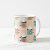 Mug Coupe bleu clair avec motif sans vapeur, texture (Devant droit)