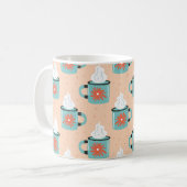 Mug Coupe bleu clair avec motif sans vapeur, texture (Devant gauche)