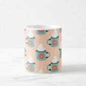 Mug Coupe bleu clair avec motif sans vapeur, texture (Centre)