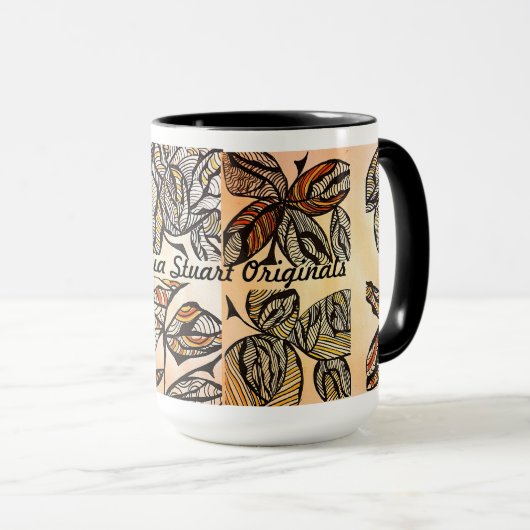 Mug Coupe Brown de café feuille (Devant droit)