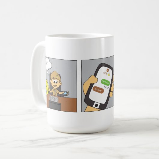 Mug Coupe Cartoon Coffee (Devant gauche)
