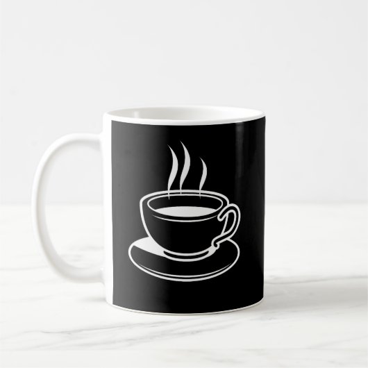 Mug Coupe chaude de café - Noir (Gauche)
