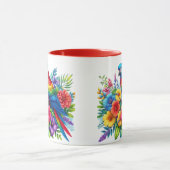 Mug Coupe colorée de design de perroquets (Centre)