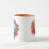 Mug Coupe colorée de design de perroquets. (Centre)