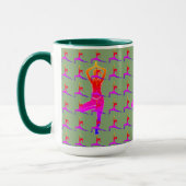 Mug Coupe Combo de café / Coupe 'Fun Yoga Design' (Gauche)
