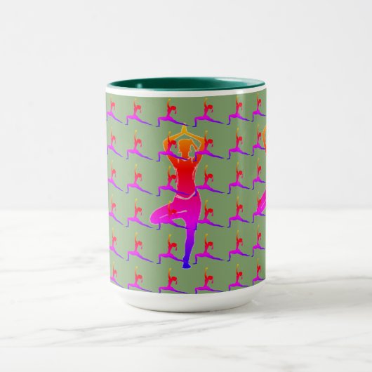 Mug Coupe Combo de café / Coupe 'Fun Yoga Design' (Centre)