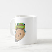 Mug Coupe comme bouton — GECKO sans texte (Devant gauche)