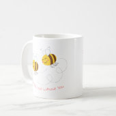 Mug Coupe d'abeilles illustrée avec beaucoup d'humour (Devant gauche)