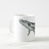 Mug Coupe d'aquarelle de baleine à bosse (Devant gauche)