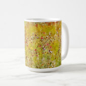 Mug Coupe d'art Abstraite fleur sauvage Fleur Jaune (Devant droit)