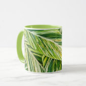 Mug Coupe d'art de la nature verte Feuille tropicale (Devant gauche)
